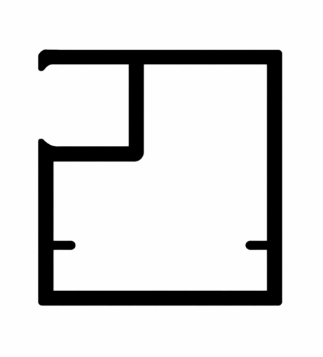 Glass Frame Profile 21mm